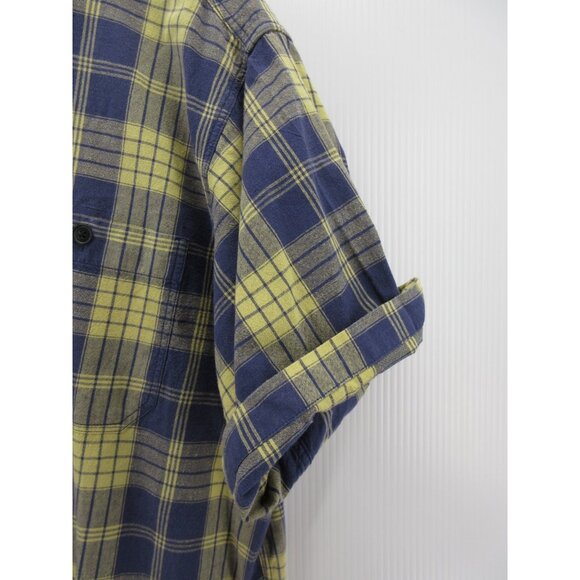 VINTAGE Ralph Lauren Polo Sport Shirt Large Linen Blend Button Up Plaid - Picture 9 of 11